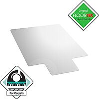 Cleartex Ultimat 35.04-inch x 46.85-inch Rectangular Chair Mat for Carpet, Polycarbonate (FC118923LR) 35" x 47"