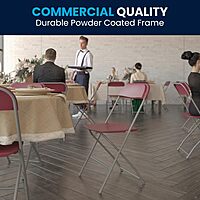 Flash Furniture Hercules Series Commercial-Grade Plastic Folding Chair - 650LB Weight Capacity