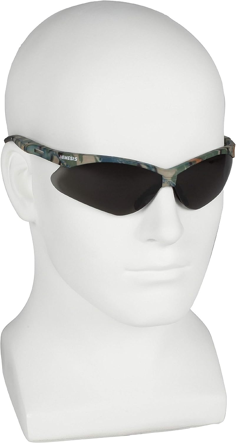 KleenGuard Nemesis Safety Glasses - Camo Frame, Smoke Anti-Fog Lens