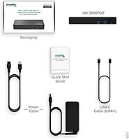 Plugable USB C Triple Display Docking Station with Laptop Charging, for Thunderbolt, USB4, or USB-C Systems