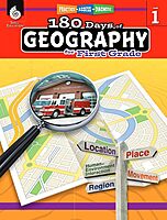 180 Days™: Social Studies, Geography for 1st Grade Practice Workbook for Classroom and Home