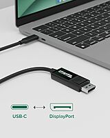 Plugable USB C to DisplayPort Bi Directional Cable 6 feet (1.8m), Up to 4K at 60Hz