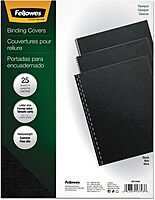 Fellowes Futura Presentation Covers, Letter Size, Black, 25/Pack (5224901)