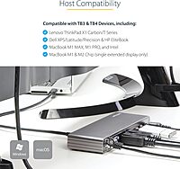 StarTech.com Thunderbolt 3 Dock - Dual 4K 60Hz Monitor TB3 Laptop Docking Station with DisplayPort