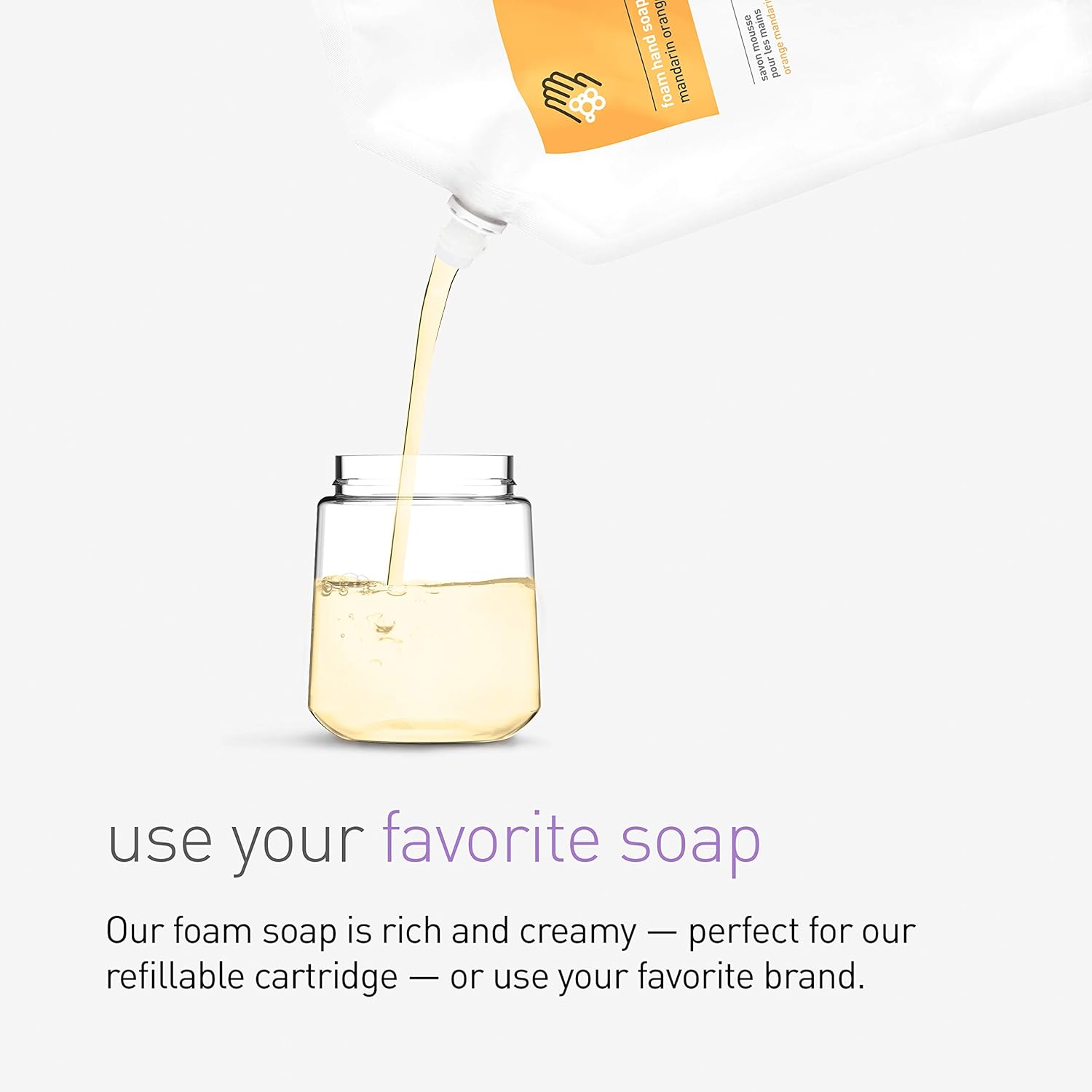 simplehuman Foam Sensor Pump Touchless Soap Dispenser, Rechargeable, Refillable Cartridge Included