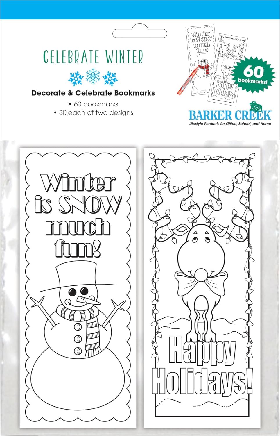 Barker Creek Bookmark Duets Color Me Adult Coloring Book Style Bookmarks