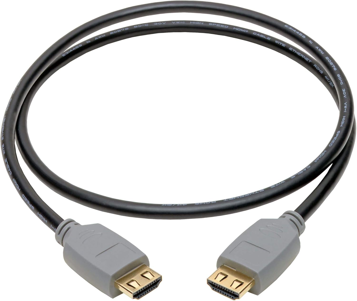 Tripp Lite High Speed 4K HDMI 2.0a Cable with Gripping Connectors (M/M)