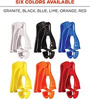 Ergodyne Squids 3405 Glove Clip Holder with Belt Clip, Lime (Pack of 2)