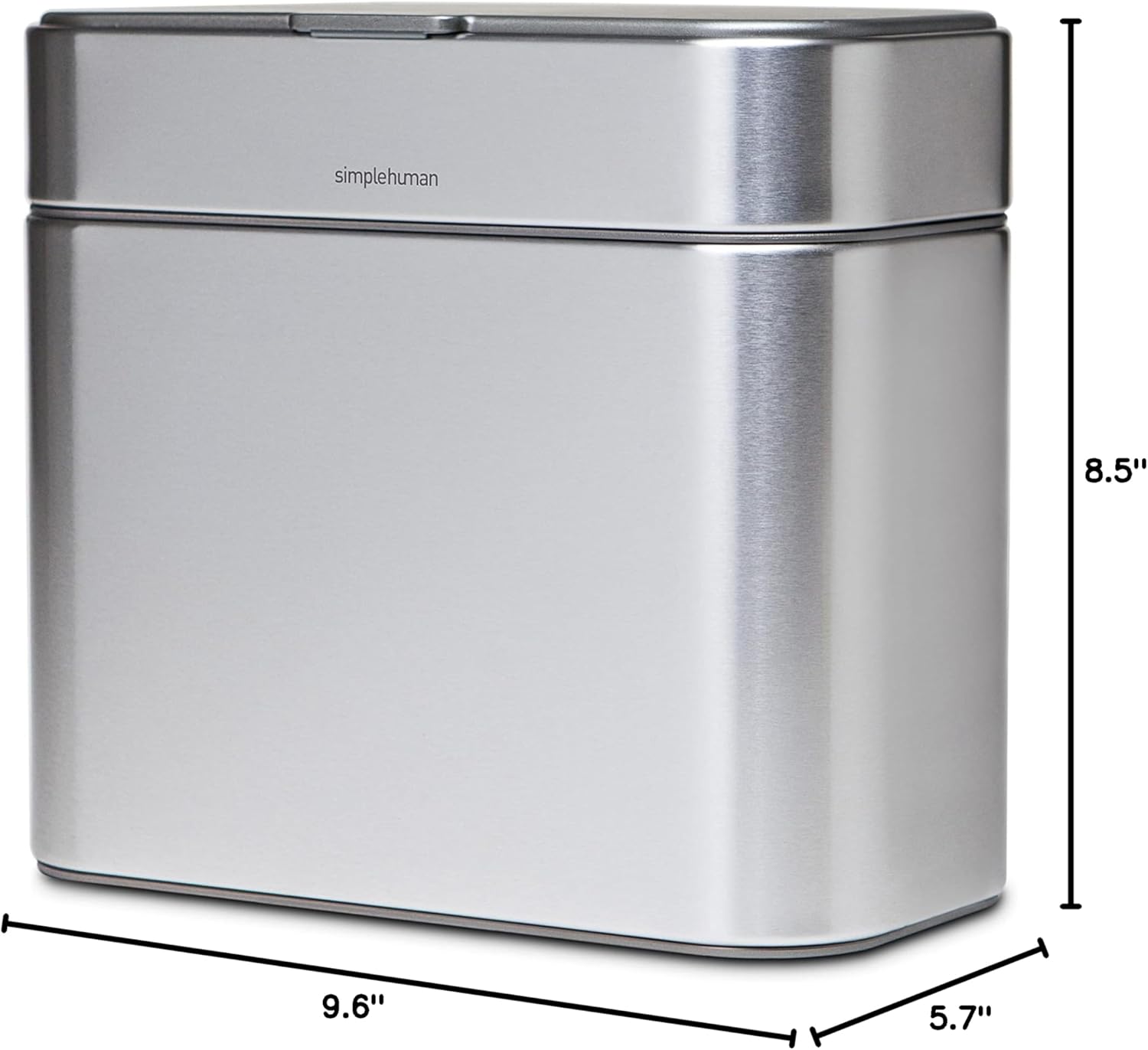 simplehuman Compost Caddy, Detachable and Countertop Bin, 4 Liter / 1.06 Gallon, Brushed Stainless Steel