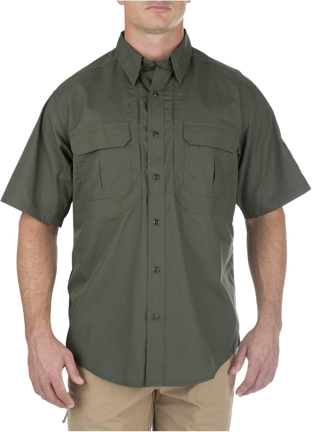 5.11 Tactical Mens Taclite Pro Button Down Short Sleeve Shirt with Pockets, Style 71175ABR
