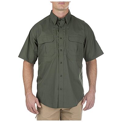 5.11 Tactical Mens Taclite Pro Button Down Short Sleeve Shirt with Pockets, Style 71175ABR