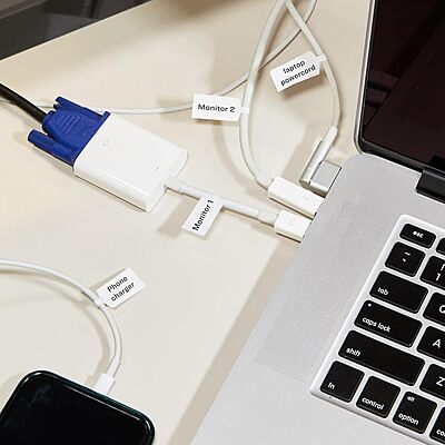 Avery Durable Waterproof Barbell Labels, Sure Feed Technology, 0.5" x 2.5"