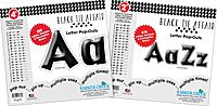 BARKER CREEK Letter Pop-Out Set, 2" & 4" Black Tie Affair, Set Includes 255 4" and 676 2" Letters, Numbers & Punctuation Marks, Multicolor Designer Letters, Office, Home and School Décor (3504)