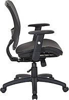 Office Star Mesh Seat and Back Office Task Chair with Lumbar Support and Height Adjustable Arms