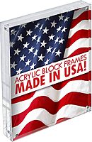 Azar Displays Acrylic Vertical/Horizontal Block Frame with Magnets