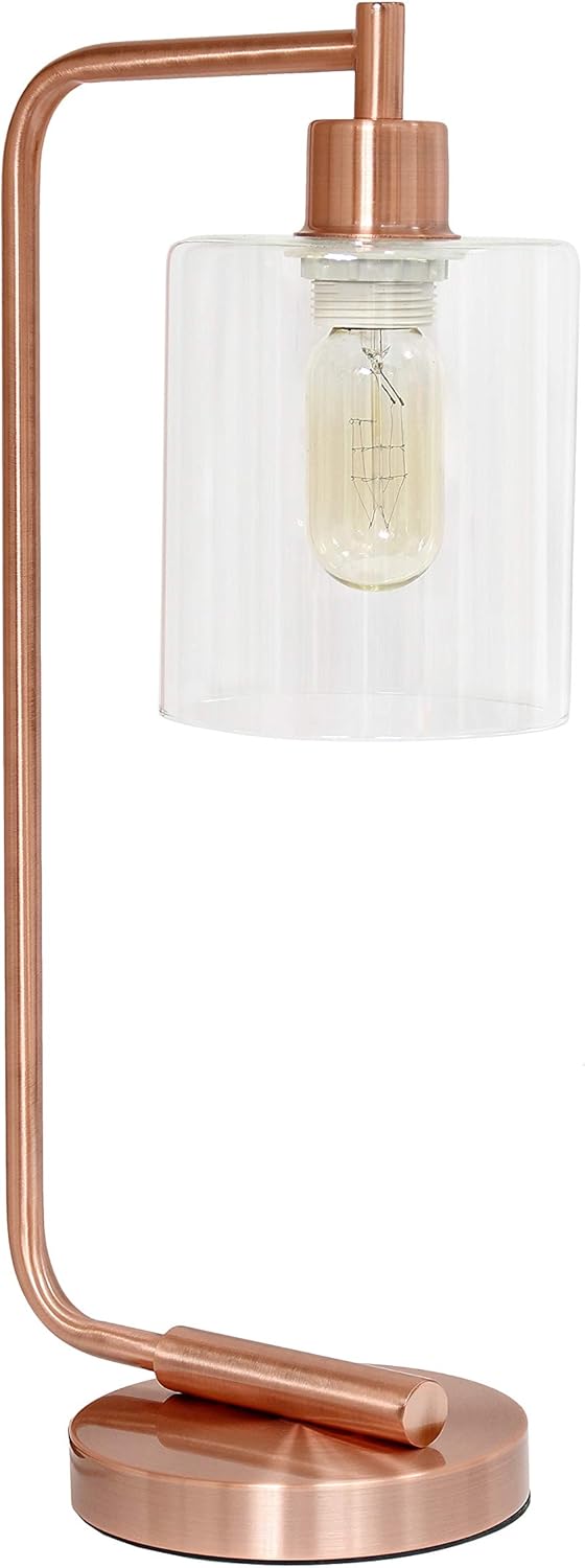 Simple Designs LD1036 Bronson Antique Style Industrial Iron Desk/Bedside Table Lamp