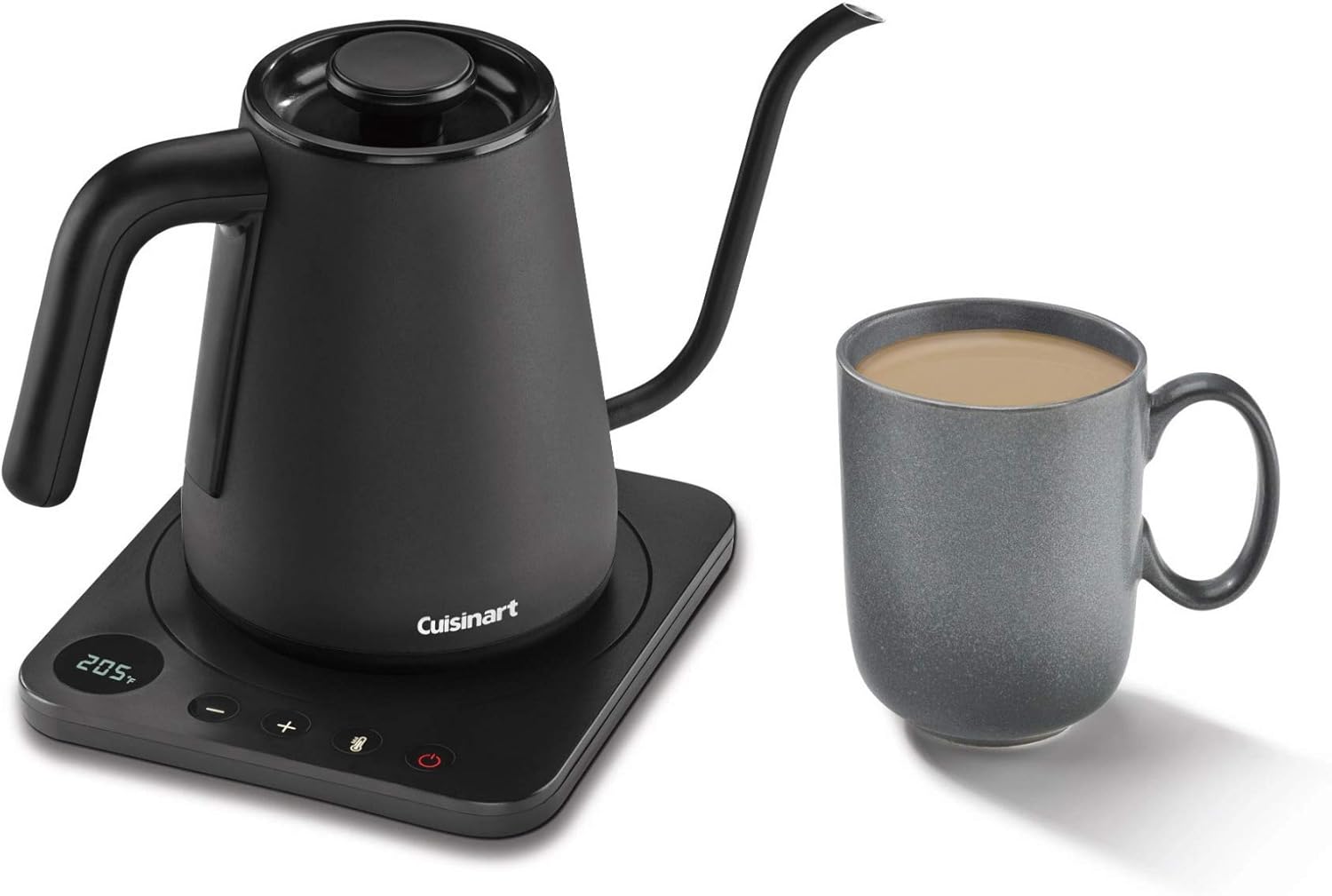 Cuisinart GK-1 Digital Goose Neck Kettle, Precision Gooseneck Spout Designed for Precise Pour Control that Holds 1-Liter