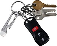 Nite Ize DoohicKey Keychain Multi Tool, Stainless-Steel 5-in-1 Multi Tool With Bottle Opener + Carabiner Clip