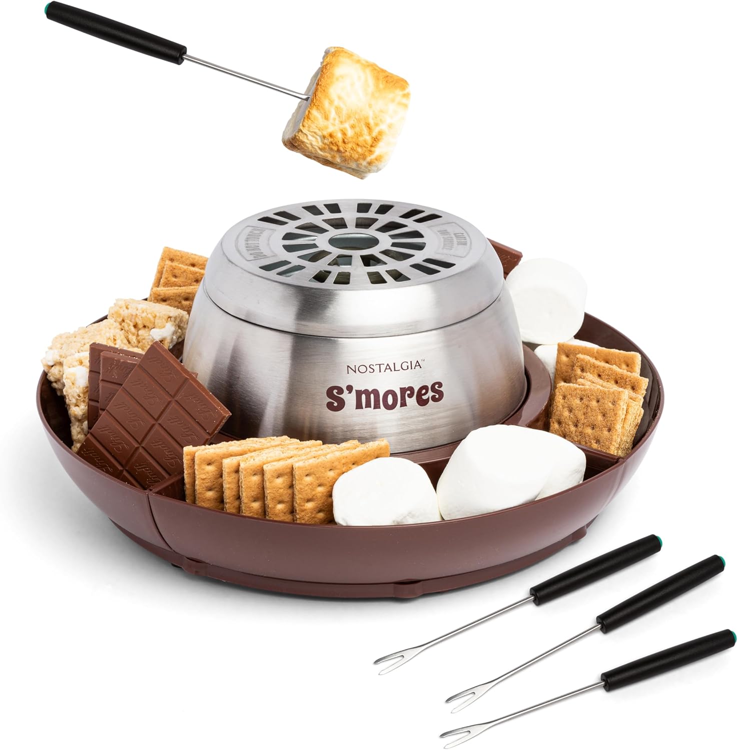 NOSTALGIA Indoor Electric Tabletop S'mores & Fondue Maker