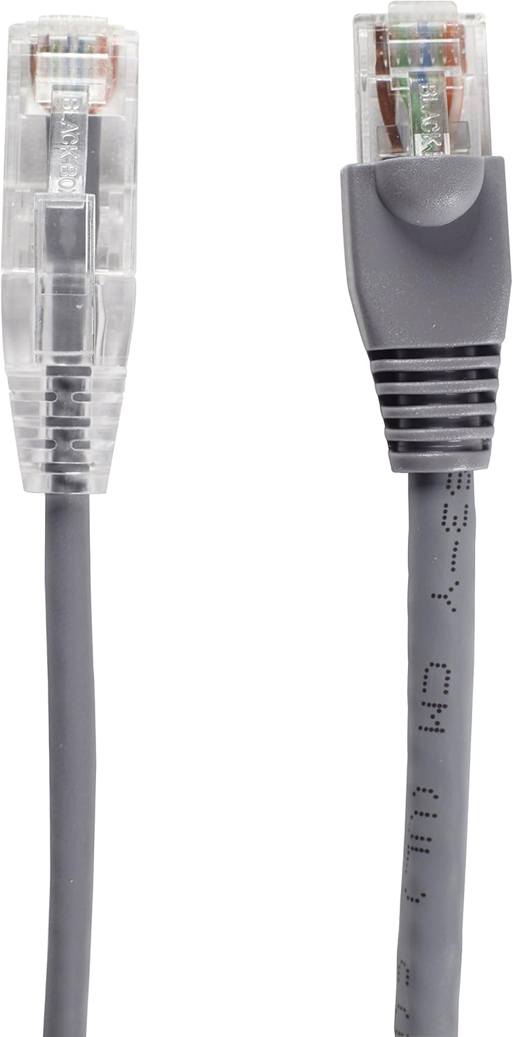 Black Box Network Services Slim-NET CAT6A 28-AWG 500-MHz Stranded Ethernet Patch Cable - Unshielded, PVC, 15-ft