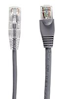 Black Box C6APC28-GY-02 SLIM-NET CAT6A 28-AWG 500-MHZ STRANDED ETHERNET PATCH CABLE - UNSHIELDED, PVC, S