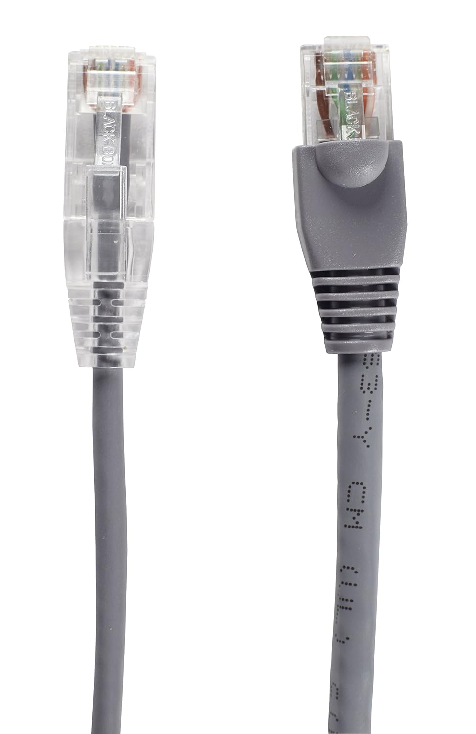 Black Box C6APC28-GY-02 SLIM-NET CAT6A 28-AWG 500-MHZ STRANDED ETHERNET PATCH CABLE - UNSHIELDED, PVC, S