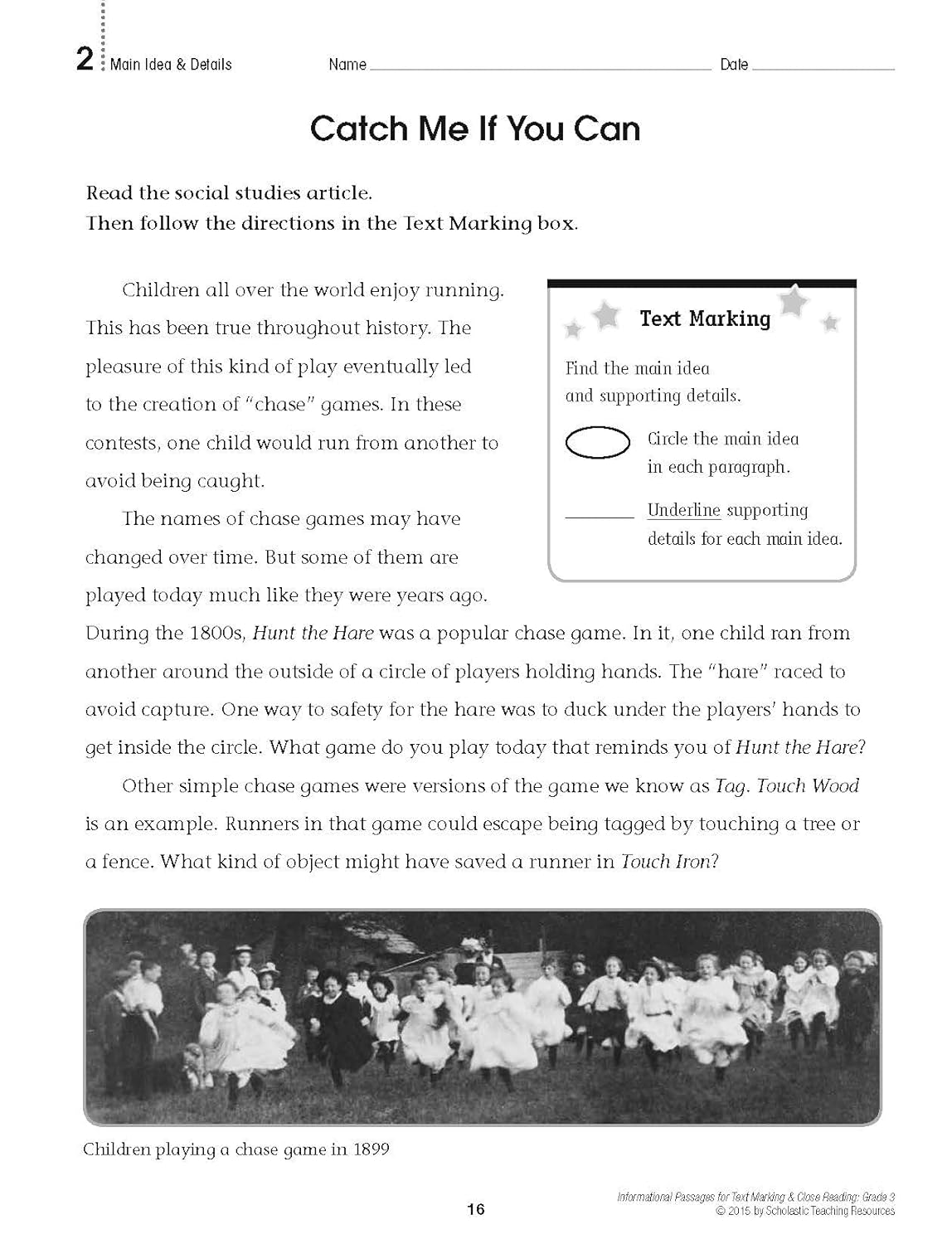 Informational Passages for Text Marking & Close Reading: Grade 3: 20 Reproducible Passages With Text-Marking Activities That