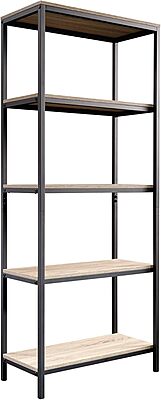 Sauder North Avenue 57inH 5-Shelf Bookcase, Charter Oak - Fits TVs up to 36"
