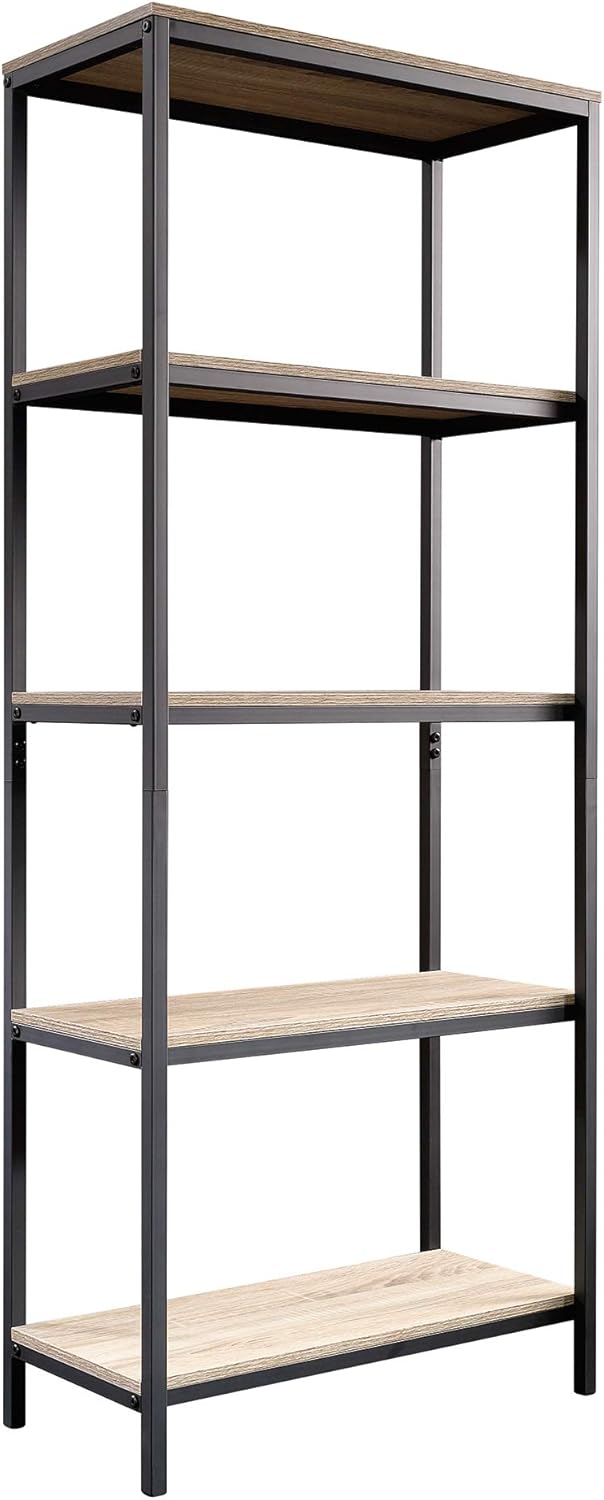 Sauder North Avenue 57inH 5-Shelf Bookcase, Charter Oak - Fits TVs up to 36"