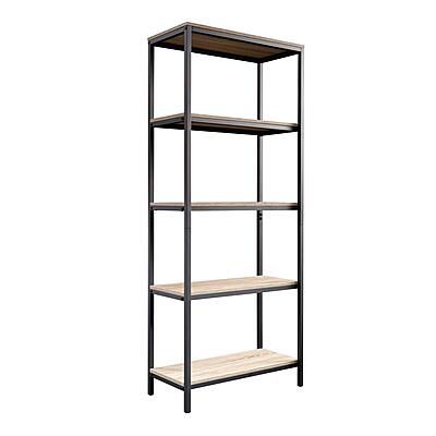 Sauder North Avenue 57inH 5-Shelf Bookcase, Charter Oak - Fits TVs up to 36"