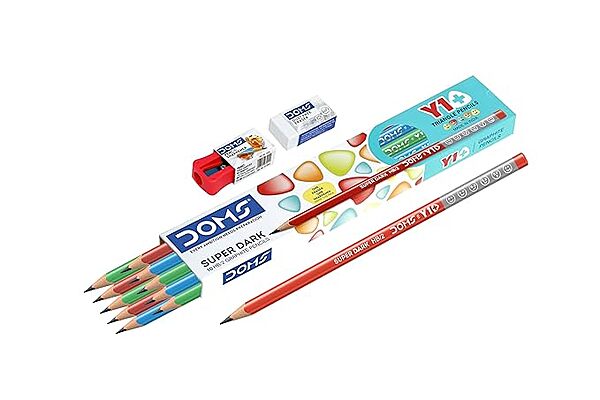 Doms Y1 + Super Dark HB/2 Graphite Pencil Box Pack