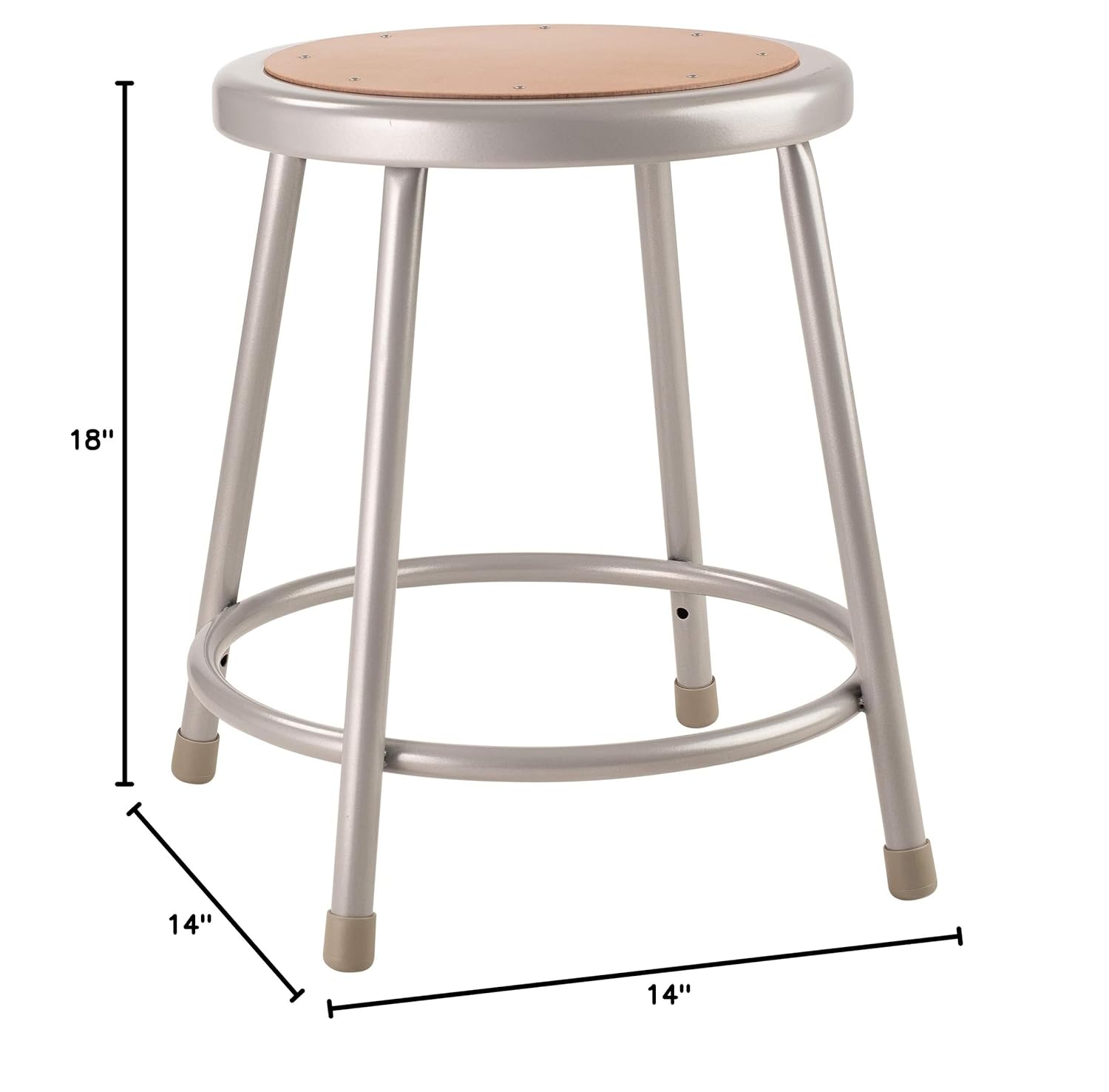 NATIONAL PUBLIC SEATING 6200 Series 18" Heavy-Duty Hardboard Task Stool