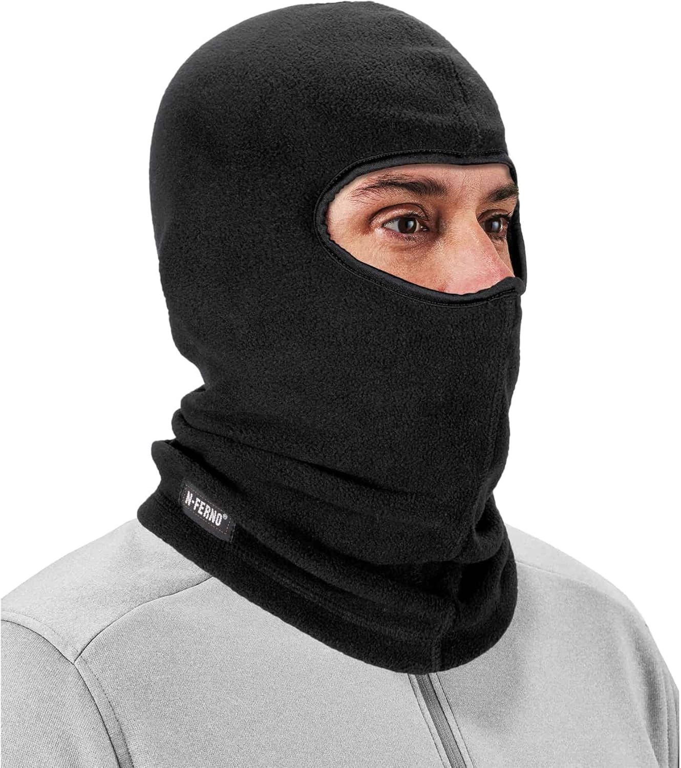 Balaclava, Winter Face Mask, Thermal Black Fleece, Ergodyne N-Ferno 6821