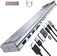 Laptop Docking Station Stand with USB-C 4K HDMI 8 Ports