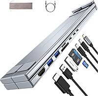 Laptop Docking Station Stand with USB-C 4K HDMI 8 Ports