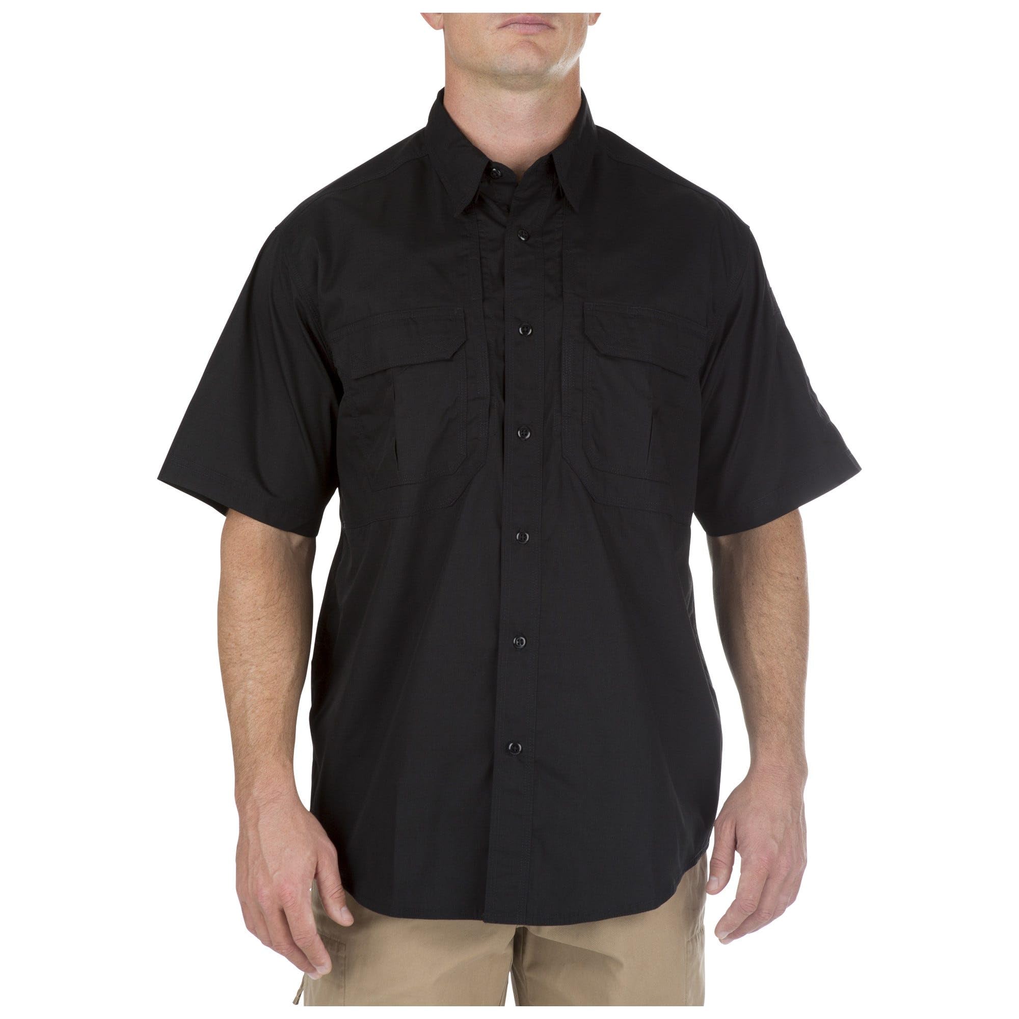 5.11 Tactical Mens Taclite Pro Button Down Short Sleeve Shirt with Pockets, Style 71175ABR