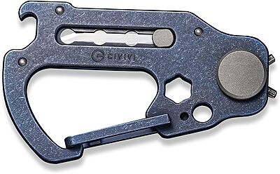 CIVIVI Polymorph Titanium Carabiner Multi-Tool with Utility Blade, Bottle Opener and Screwdriver