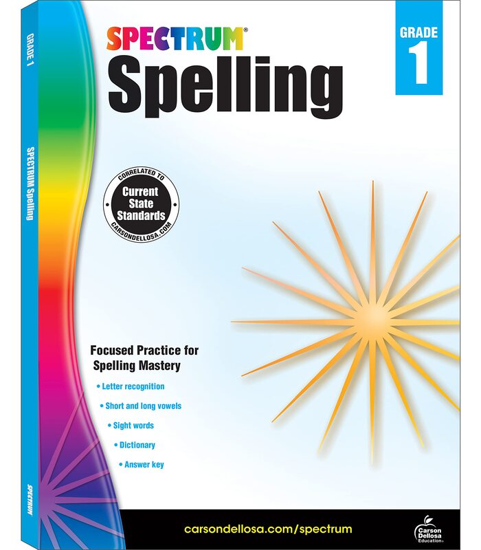 Spectrum Spelling Workbook Grade 1, Ages 6 to 7, 1st Grade Spelling Workbooks, Phonics and Handwriting Practice with Alphabet Letters, Vowels, and ... First Grade Workbook - 184 Pages (Volume 28)