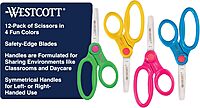 WESTCOTT 5-Inch Kids Safety Scissors, 12-Pack