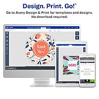 Avery EcoFriendly Matte White Recycled Square Labels, 2" x 2", Print-to-The-Edge, Permanent Adhesive, Laser/Inkjet Printable