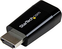 StarTech.com Compact HDMI to VGA Adapter Converter – Power Free HDMI Laptop to VGA Monitor / Projector Converter Box