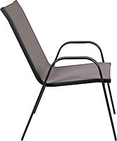 FLASH FURNITURE Brazos Series Outdoor Stackable Patio Chairs with Flex Comfort Material