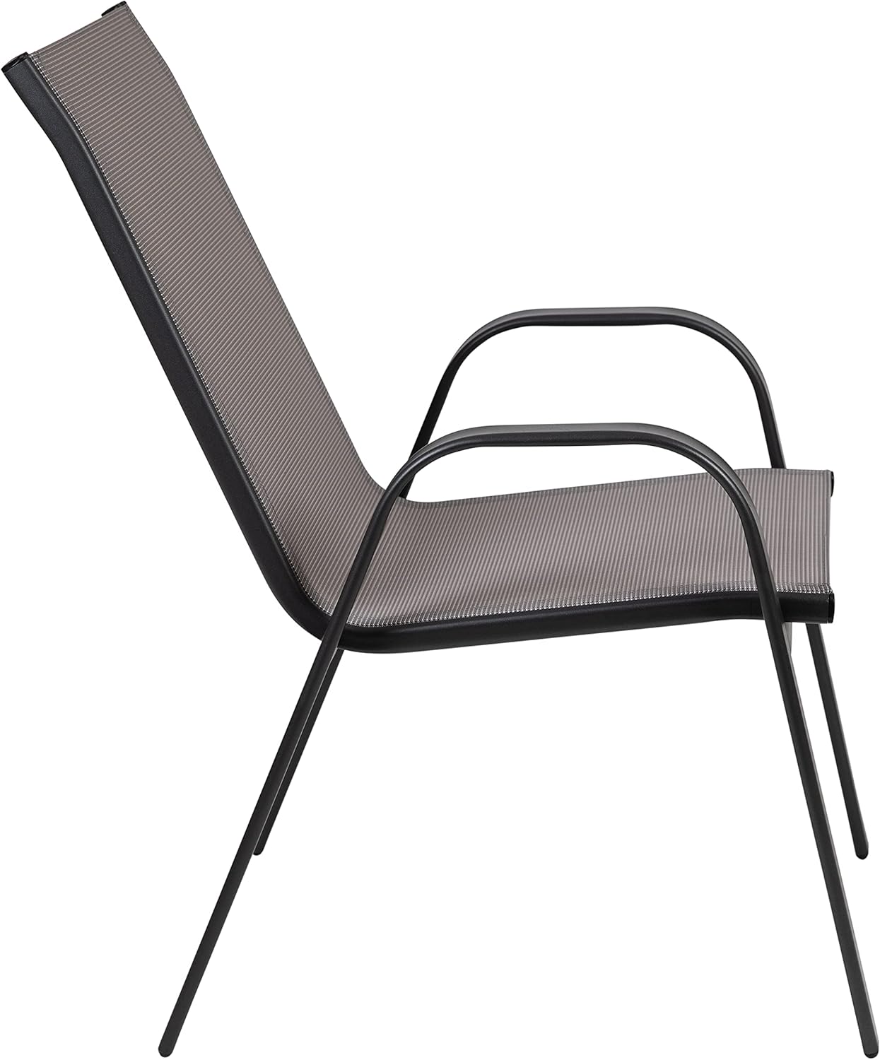 FLASH FURNITURE Brazos Series Outdoor Stackable Patio Chairs with Flex Comfort Material