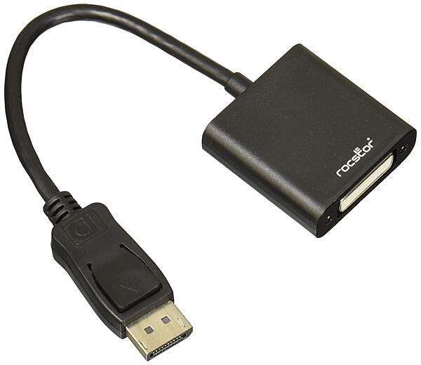 Rocstor DisplayPort to DVI Adapter - 7.90in DisplayPort/DVI Video Cable - Y00DVIBK