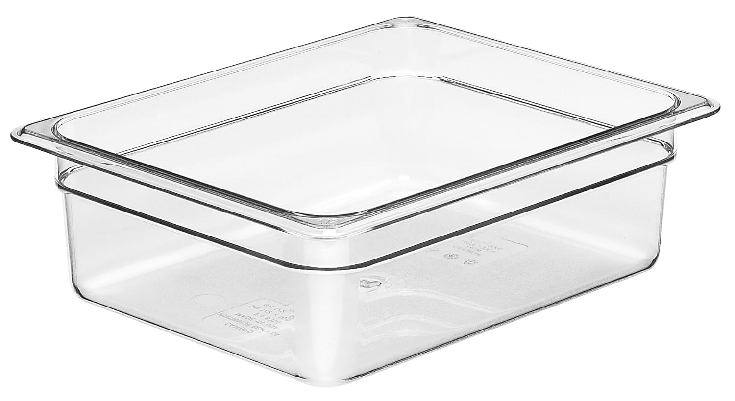 Cambro 1/2 Size Camwear Food Pan, 4in x 10in x 13in, Clear