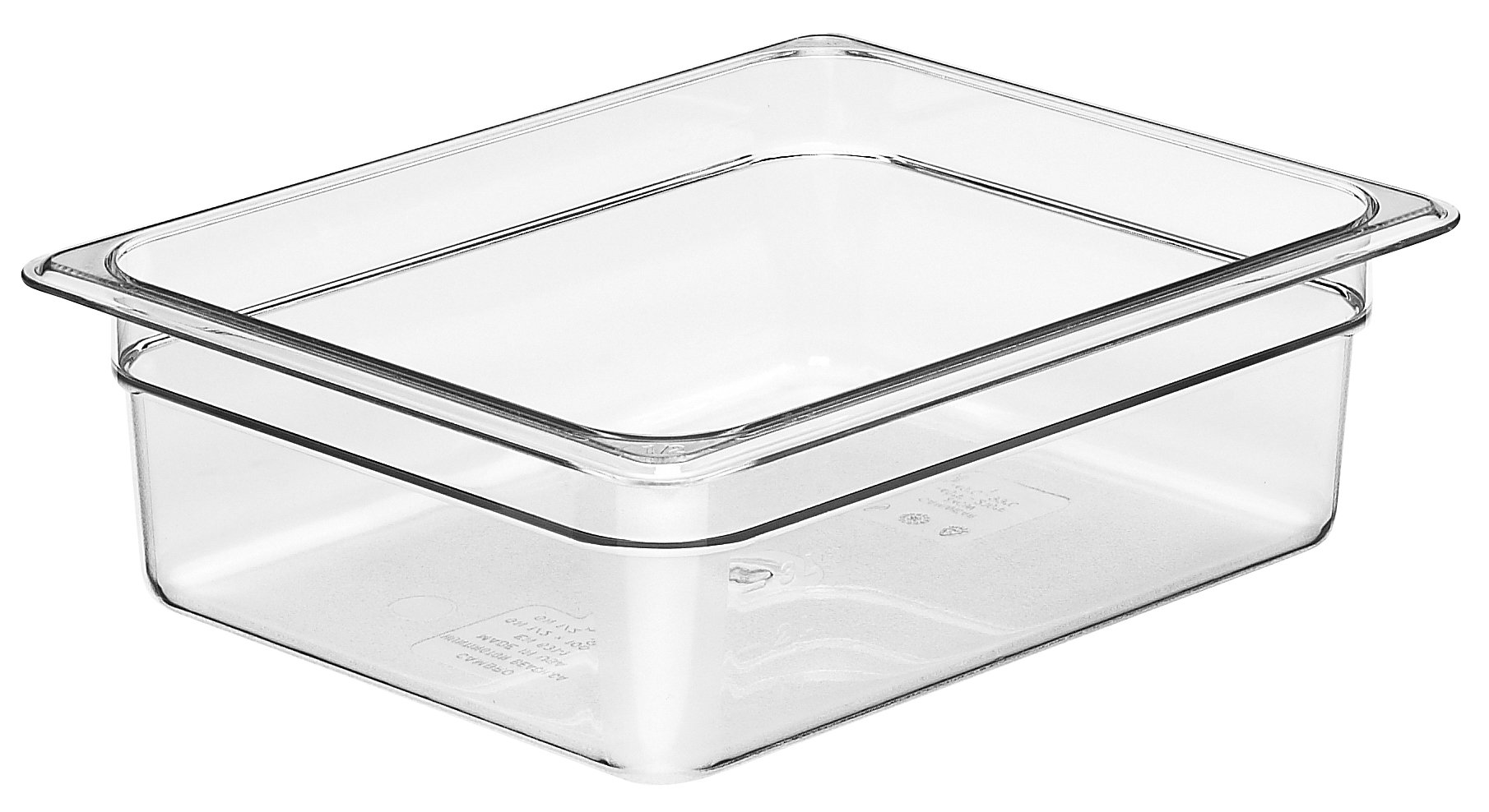 Cambro 1/2 Size Camwear Food Pan, 4in x 10in x 13in, Clear