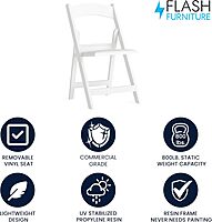 Flash Furniture Hercules Series Folding Chair - Resin Event Chair