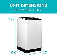 BLACK+DECKER Portable Washer, Top-Load with Stainless Steel Tub