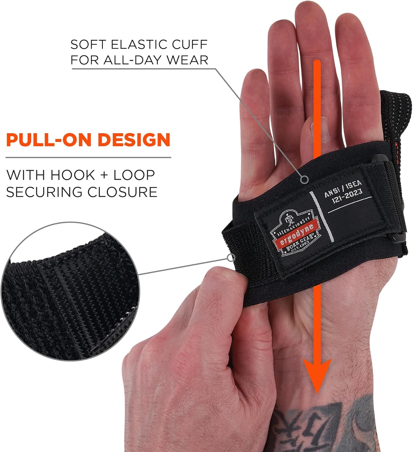 Ergodyne Squids 3122 Wrist Tool Lanyard, Carabiner Tool Tethering Attachment, Tool Weight Rating 5lbs