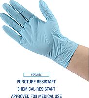 Boardwalk Disposable General-Purpose Powder-Free Nitrile Gloves, Large, Blue, 5mil, Box Of 100 Gloves